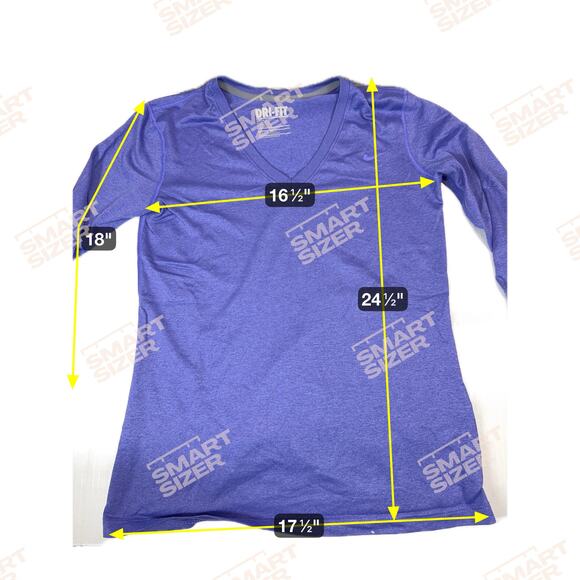 Nike Dri Fit Long Sleeve Shirt Women's‎ V-Neck Running Workout Size Small Lot/ 2 - Picture 5 of 6